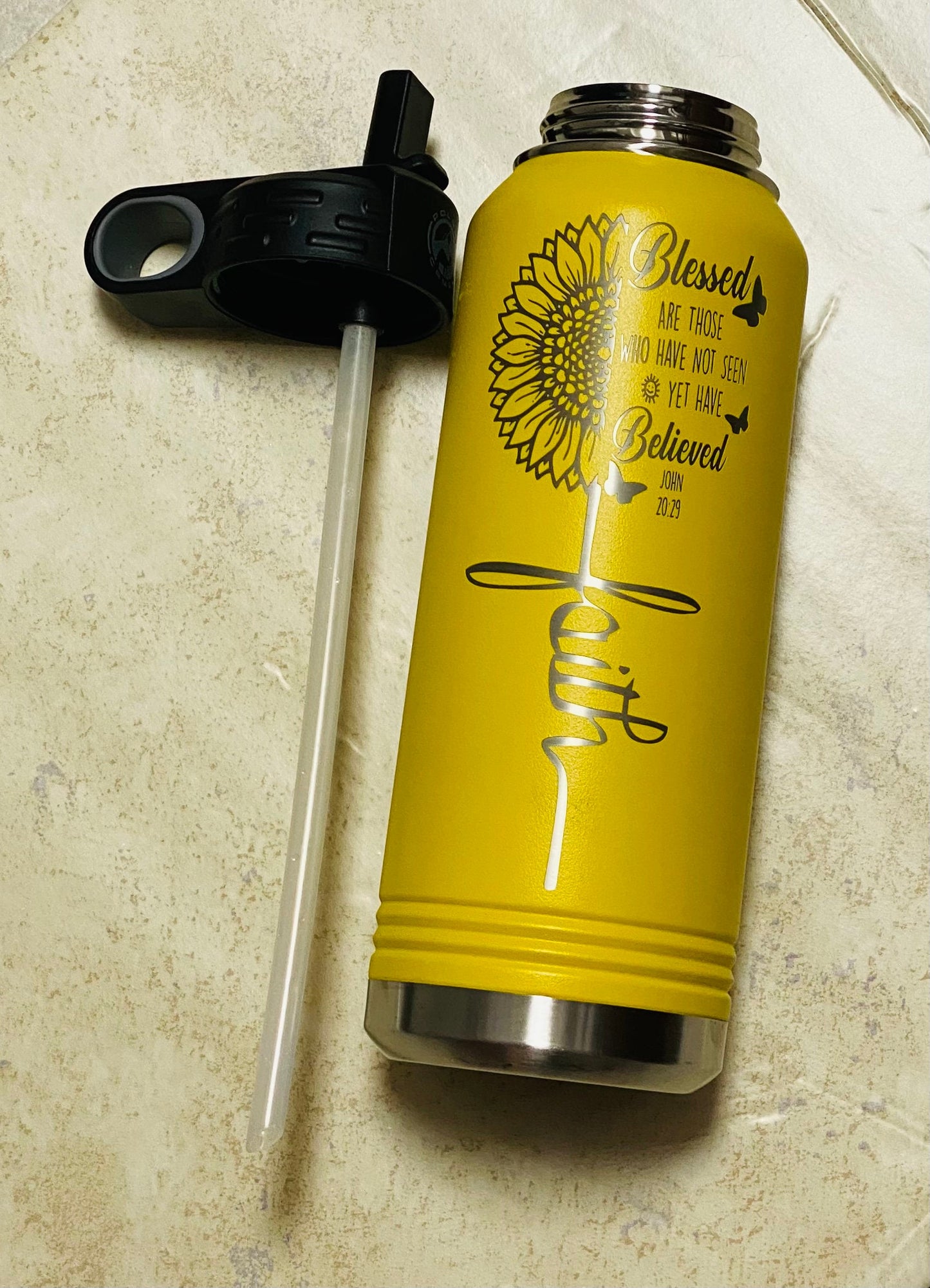 Personalized Insulated Water Bottle, Color Printed 30 oz