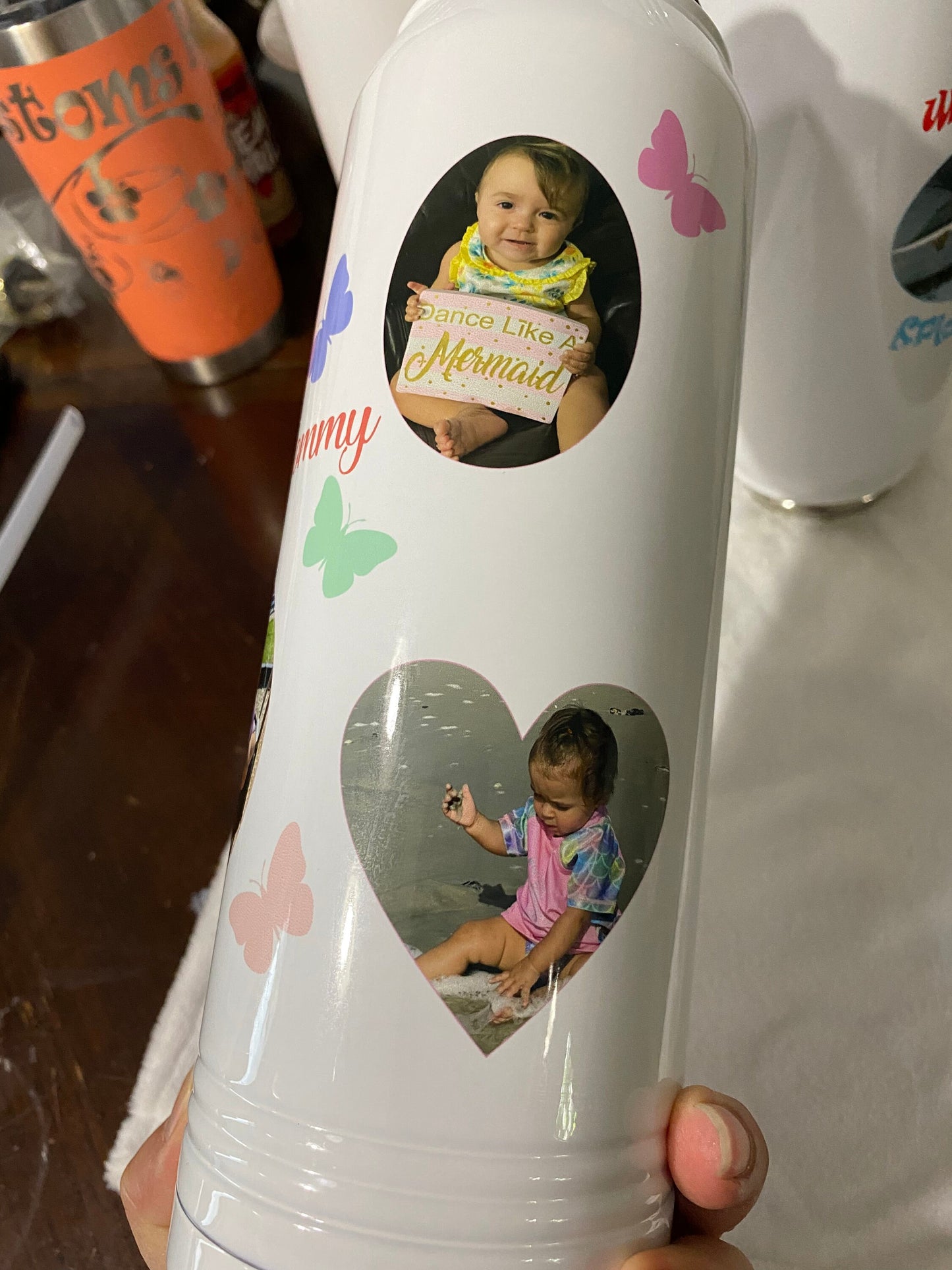 Personalized Insulated Water Bottle, Color Printed 30 oz