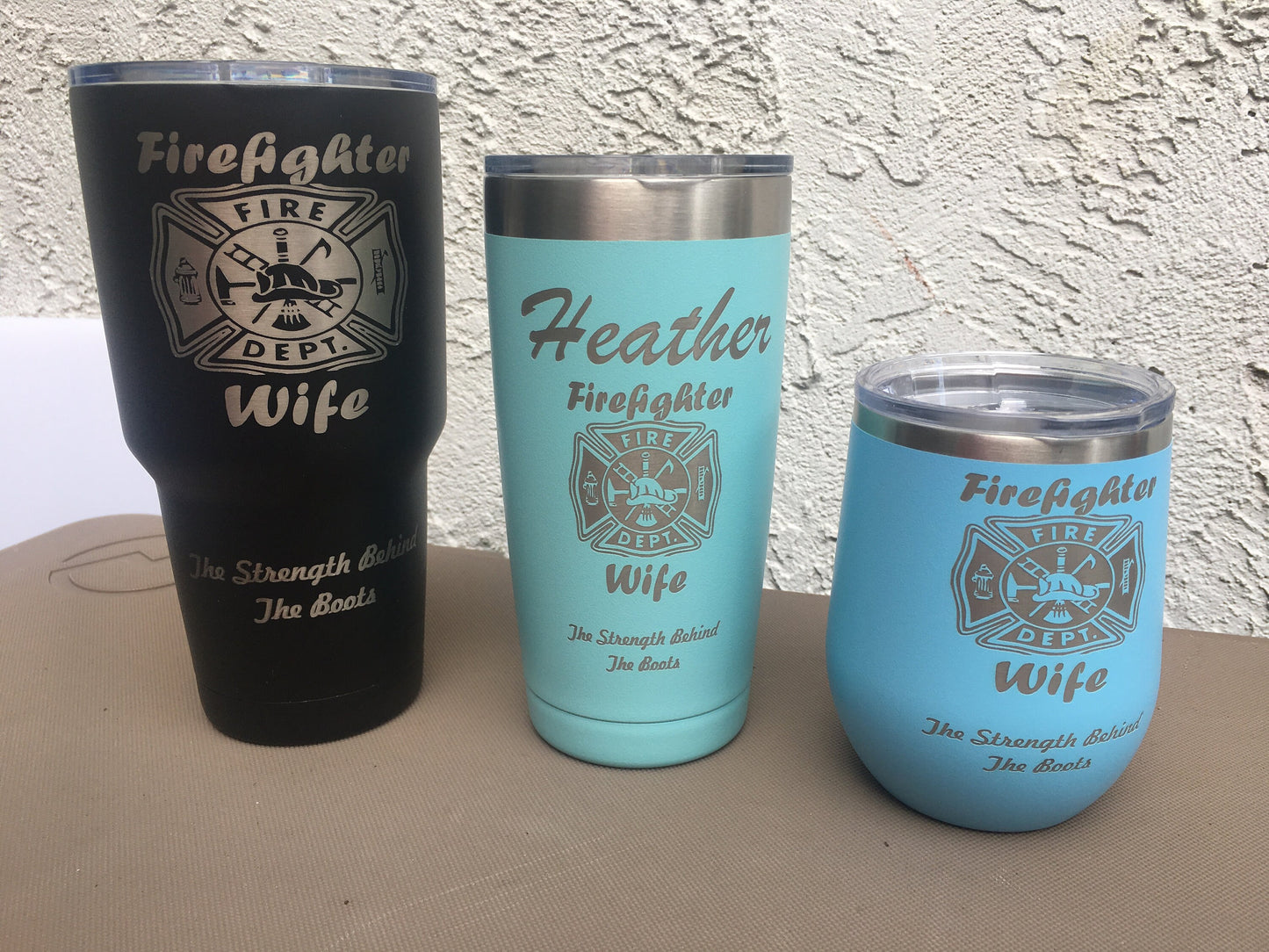 Custom Engraved Firefighter Tumbler, Fire and Rescue Gift