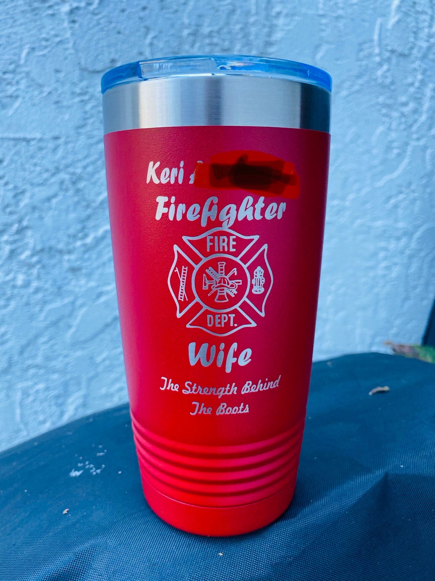 Custom Engraved Firefighter Tumbler, Fire and Rescue Gift